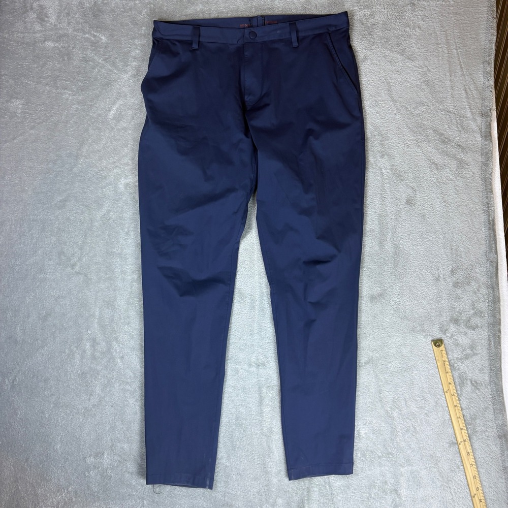 Rhone Pants Men 38 Commuter Slim Fit Navy Blue Stretch Performance Chino